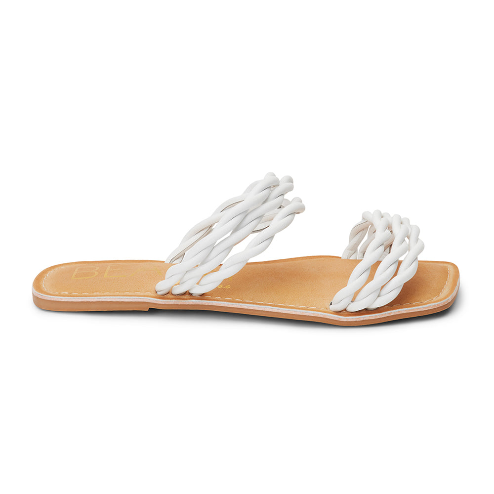 Two band slide sandals white cheap