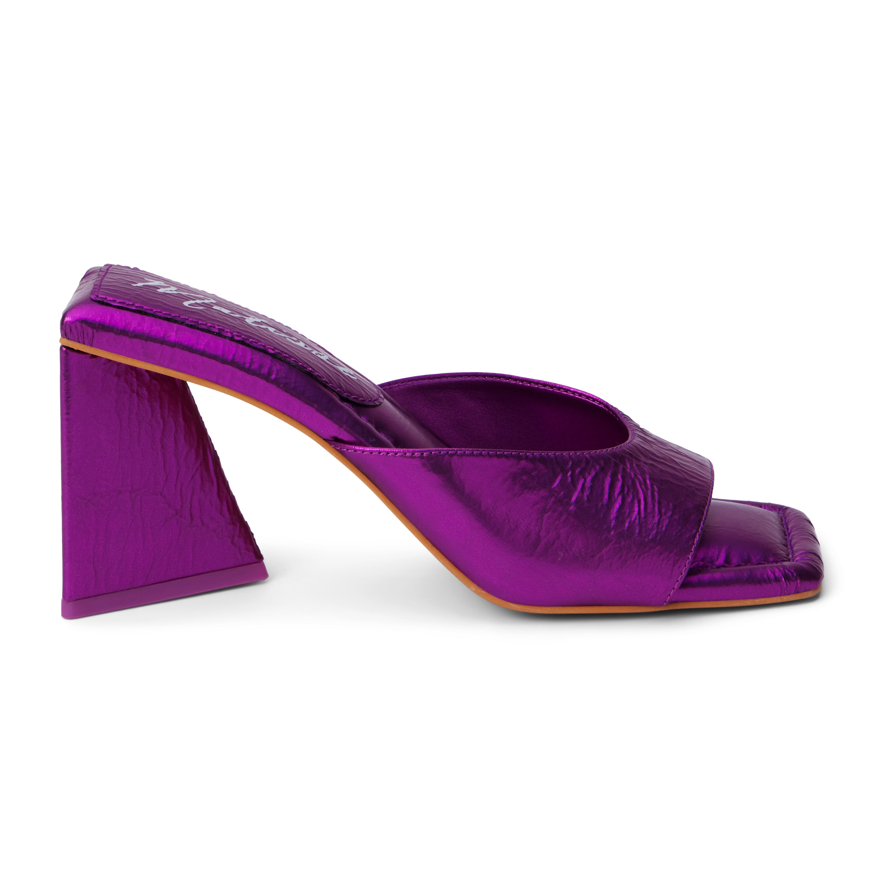 Purple online heeled sandals