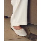 Marie Ballet Flat - Lenore by Matisse - Ivory leather ballet flats with a classic round-toe silhouette, delicate bow detail, and padded leather insole. A timeless essential for effortless everyday elegance.