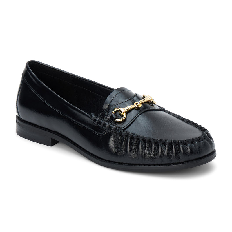 Danny Loafer - Matisse - Classic black loafer with gold horsebit detail and moccasin-style stitching.