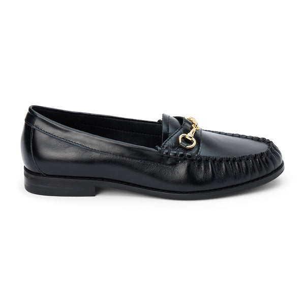 Danny Loafer - Matisse - Classic black loafer with gold horsebit detail and moccasin-style stitching.