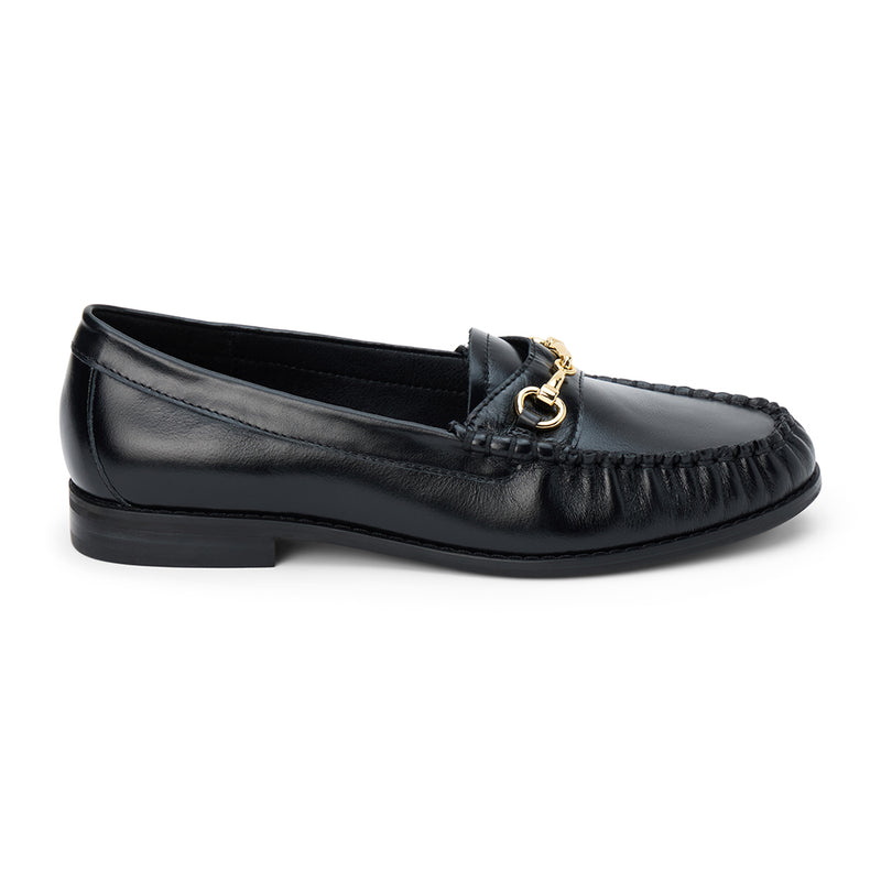 Danny Loafer - Matisse - Classic black loafer with gold horsebit detail and moccasin-style stitching.