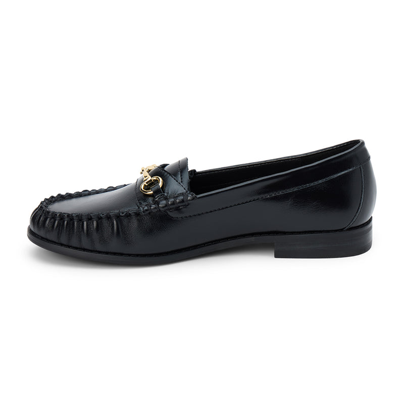 Danny Loafer - Matisse - Classic black loafer with gold horsebit detail and moccasin-style stitching.