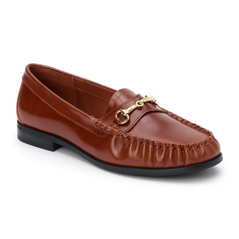 Danny Loafer - Matisse - Classic brown loafer with gold horsebit detail and moccasin-style stitching.