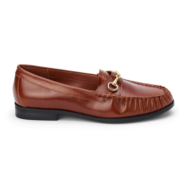 Danny Loafer - Matisse - Classic brown loafer with gold horsebit detail and moccasin-style stitching.