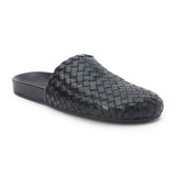Eileen Woven Mule – Lenore by Matisse – black woven leather backless mule with padded footbed.