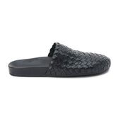 Eileen Woven Mule – Lenore by Matisse – black woven leather backless mule with padded footbed.