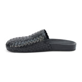 Eileen Woven Mule – Lenore by Matisse – black woven leather backless mule with padded footbed.