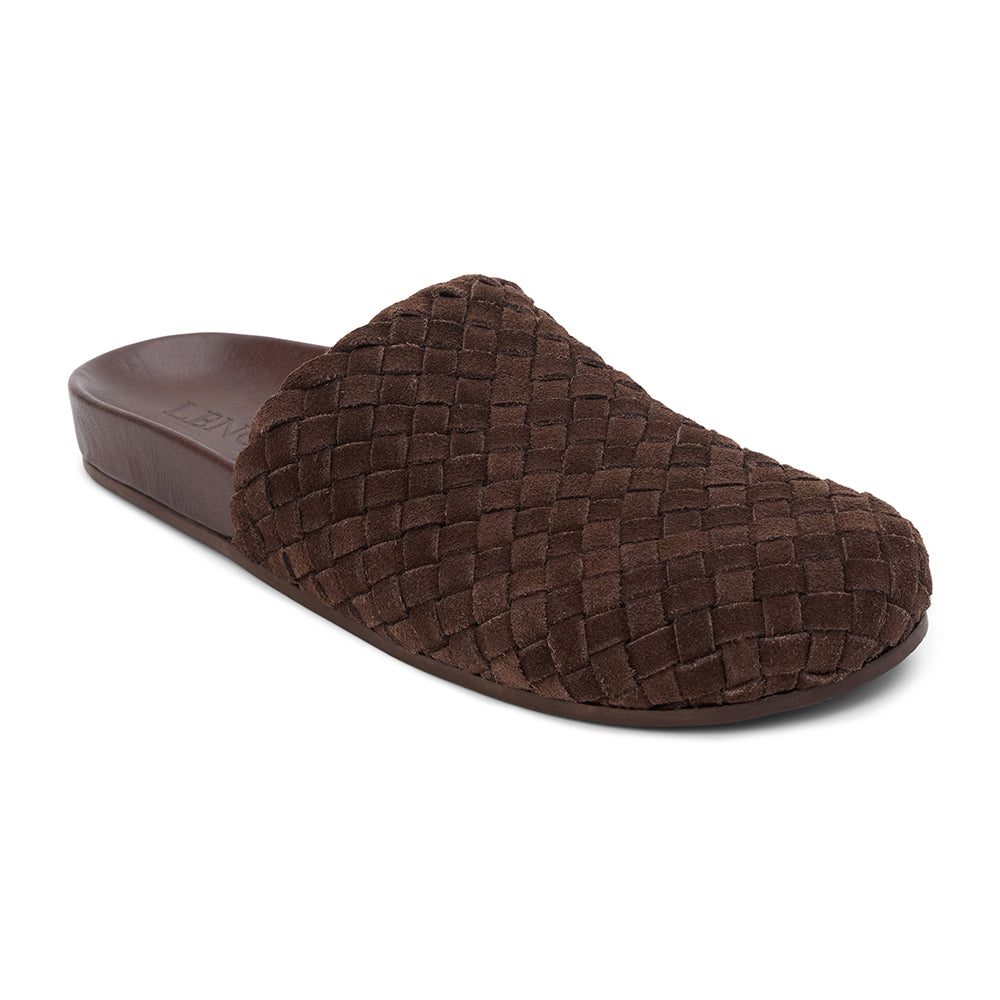 Eileen Woven Mule - Lenore by Matisse - Espresso suede woven mule with a soft texture and cushioned footbed. A cozy yet refined silhouette, perfect for effortless everyday wear.