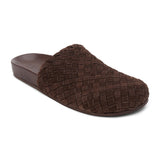 Eileen Woven Mule - Lenore by Matisse - Espresso suede woven mule with a soft texture and cushioned footbed. A cozy yet refined silhouette, perfect for effortless everyday wear.