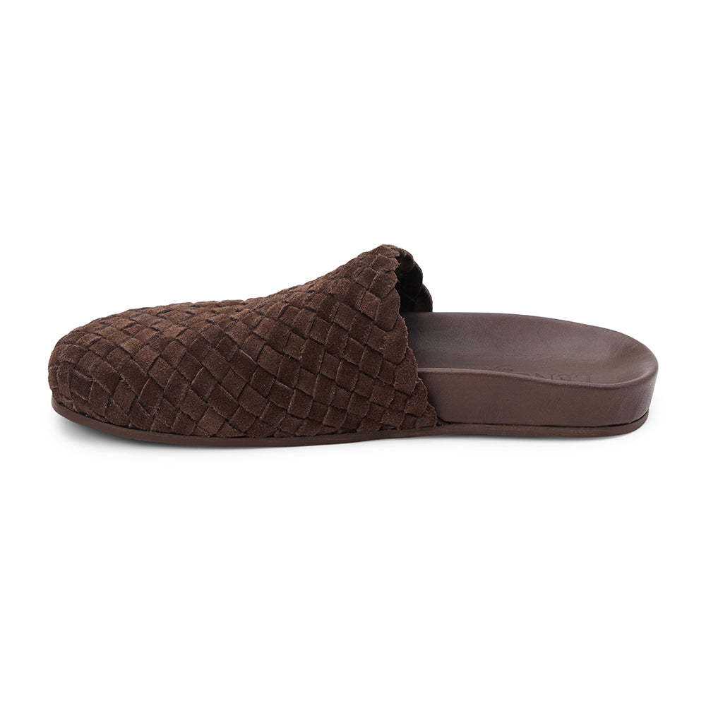 Eileen Woven Mule - Lenore by Matisse - Espresso suede woven mule with a soft texture and cushioned footbed. A cozy yet refined silhouette, perfect for effortless everyday wear.