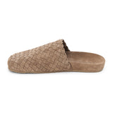 Eileen Woven Mule - Lenore by Matisse - Taupe suede woven mule with a soft texture and cushioned footbed. A cozy yet refined silhouette, perfect for effortless everyday wear.
