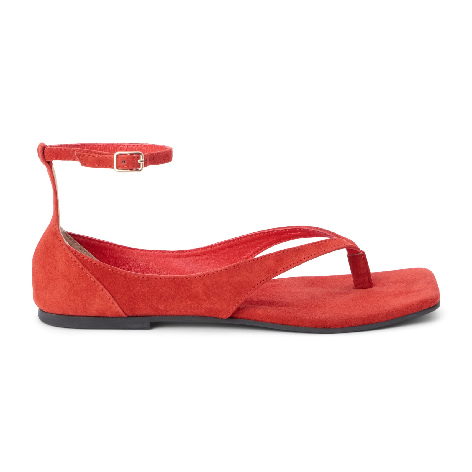 red flat dress sandals Women's Red Flat Sandals