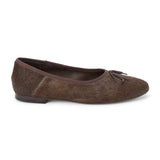 Marie Ballet Flat - Lenore by Matisse - Brown cow hair ballet flats with a classic round-toe silhouette, delicate bow detail, and padded leather insole. A timeless essential for effortless everyday elegance.