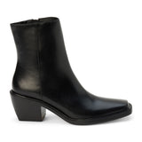 Nicolas Ankle Boot – Lenore by Matisse – Black leather ankle boot with block heel and squared toe silhouette
