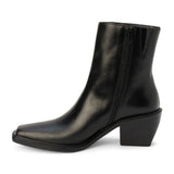 Nicolas Ankle Boot – Lenore by Matisse – Black leather ankle boot with block heel and squared toe silhouette