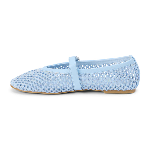 Nolita Ballet Flat – Coconuts By Matisse – Powder blue woven ballet flats with a square toe, Mary Jane strap, and silver buckle detail. A breathable and chic twist on a timeless silhouette.