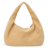 Toronto Shoulder Bag – Matisse – Slouchy camel suede shoulder bag with wide strap and curved silhouette.