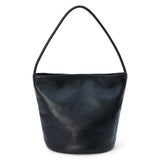 Vancouver Bucket Bag - Matisse Footwear - Minimalist bucket bag in smooth, black leather with a seamless silhouette and a single shoulder strap. A versatile and unstructured carryall with effortless, elevated appeal.
