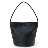 Vancouver Bucket Bag - Matisse Footwear - Minimalist bucket bag in smooth, black leather with a seamless silhouette and a single shoulder strap. A versatile and unstructured carryall with effortless, elevated appeal.
