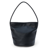Vancouver Bucket Bag - Matisse Footwear - Minimalist bucket bag in smooth, black leather with a seamless silhouette and a single shoulder strap. A versatile and unstructured carryall with effortless, elevated appeal.