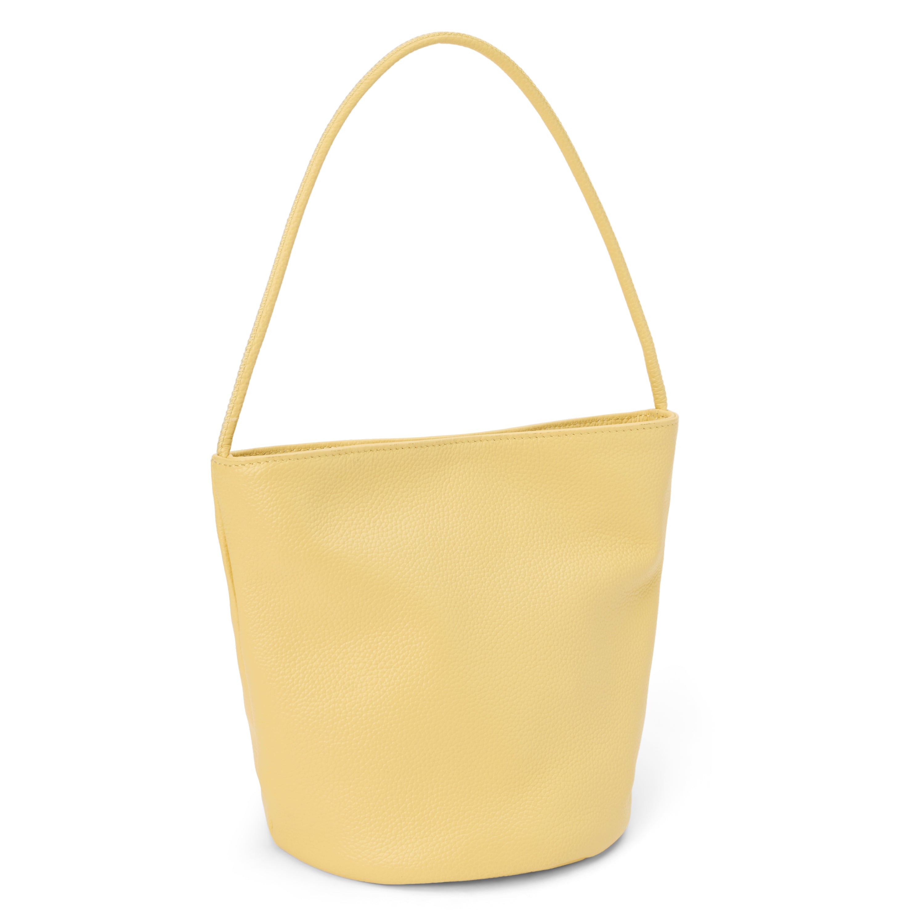Vancouver Bucket Bag - Matisse - Footwear - Minimalist bucket bag in butter yellow leather with a seamless silhouette and a single shoulder strap. A versatile and unstructured carryall with effortless, elevated appeal.