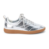 Wylder Vegan Low-Top Sneaker – Coconuts by Matisse – Metallic silver faux-leather sneaker with tonal stitching and gum sole.