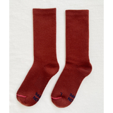Le Bon Shoppe Camper Socks – Matisse – Cozy red ribbed crew socks with a soft wool blend and classic silhouette