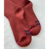 Le Bon Shoppe Camper Socks – Matisse – Cozy red ribbed crew socks with a soft wool blend and classic silhouette