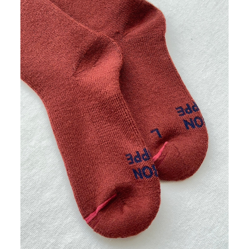 Le Bon Shoppe Camper Socks – Matisse – Cozy red ribbed crew socks with a soft wool blend and classic silhouette