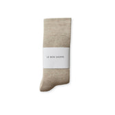 Le Bon Shoppe Camper Socks – Matisse – Cozy cream colored ribbed crew socks with a soft wool blend and classic silhouette