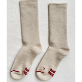 Le Bon Shoppe Camper Socks – Matisse – Cozy cream colored ribbed crew socks with a soft wool blend and classic silhouette