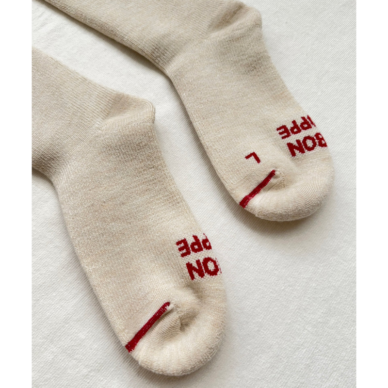 Le Bon Shoppe Camper Socks – Matisse – Cozy cream colored ribbed crew socks with a soft wool blend and classic silhouette