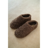 Claude Vegan Lounge Mule - Beach by Matisse - Coffee colored faux shearling slip-on mule with rounded toe and soft textured finish.