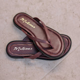 Leo Flip Flop Sandal – Matisse Footwear – Burgundy leather flip flop sandals with cushioned footbed, wide thong strap, and sleek black sole. A laid-back yet refined essential for casual summer comfort.