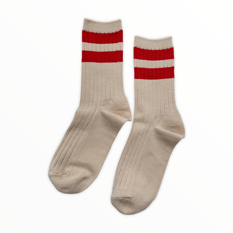 le-bon-shoppe-her-varsity-socks-cream-red