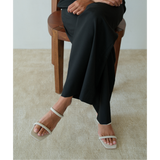 Jeanne Vegan Heeled Sandal – Beach by Matisse – Light beige double-strap sandal with low kitten heel and square toe.