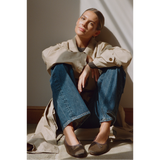 Marie Ballet Flat - Lenore by Matisse - Brown cow hair ballet flats with a classic round-toe silhouette, delicate bow detail, and padded leather insole. A timeless essential for effortless everyday elegance.