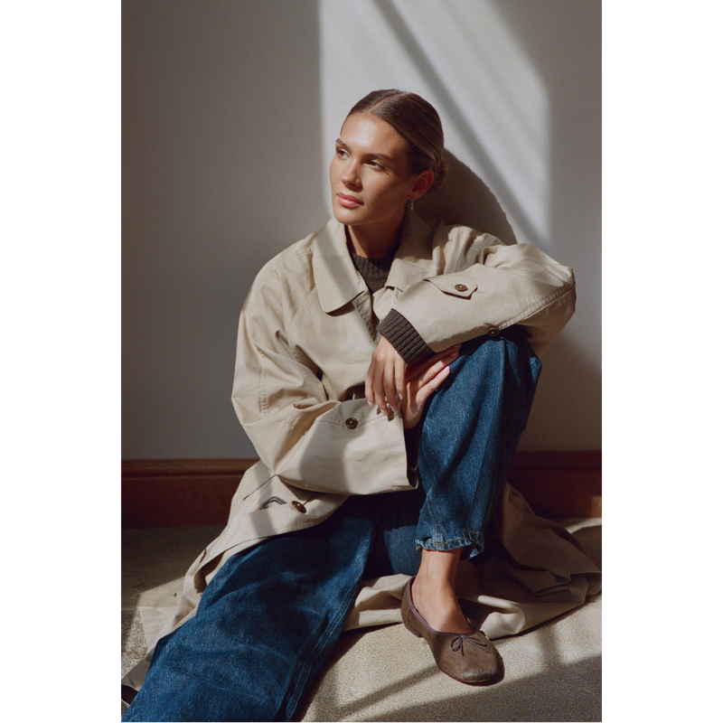 Marie Ballet Flat - Lenore by Matisse - Brown cow hair ballet flats with a classic round-toe silhouette, delicate bow detail, and padded leather insole. A timeless essential for effortless everyday elegance.
