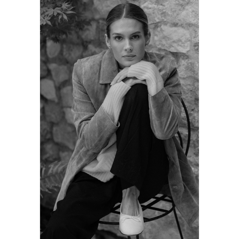 Marie Ballet Flat - Lenore by Matisse - Ivory leather ballet flats with a classic round-toe silhouette, delicate bow detail, and padded leather insole. A timeless essential for effortless everyday elegance.