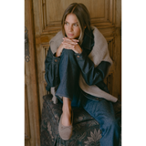 Marie Ballet Flat - Lenore by Matisse - Light tan suede ballet flats with a classic round-toe silhouette, delicate bow detail, and padded leather insole. A timeless essential for effortless everyday elegance.
