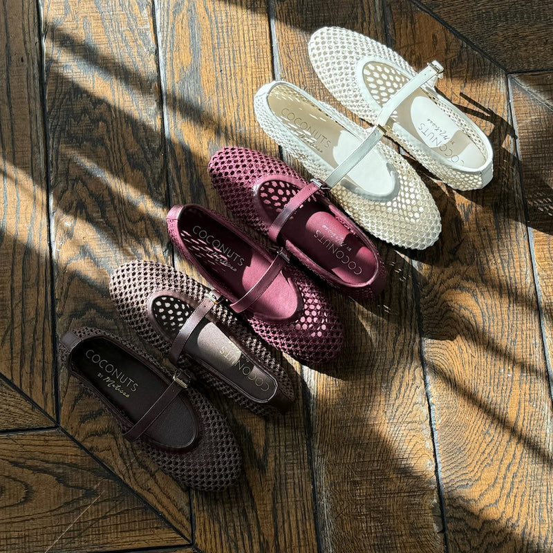 Nolita Ballet Flats – Coconuts By Matisse – Woven ballet flats with a square toe, Mary Jane strap, and silver buckle detail. A breathable and chic twist on a timeless silhouette.
