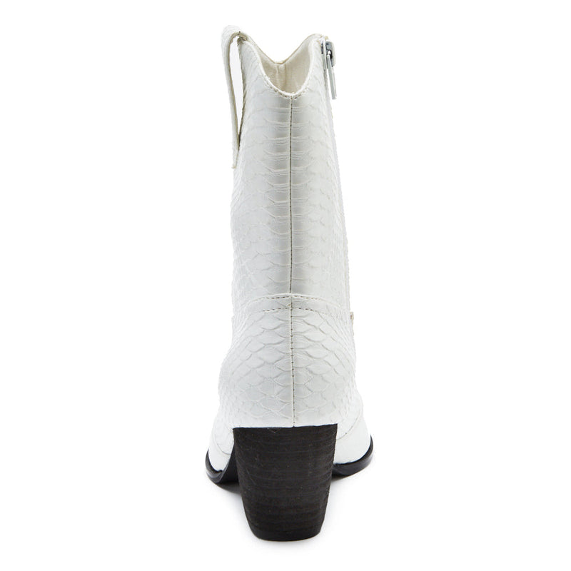 Bambi Western Boot White Snake