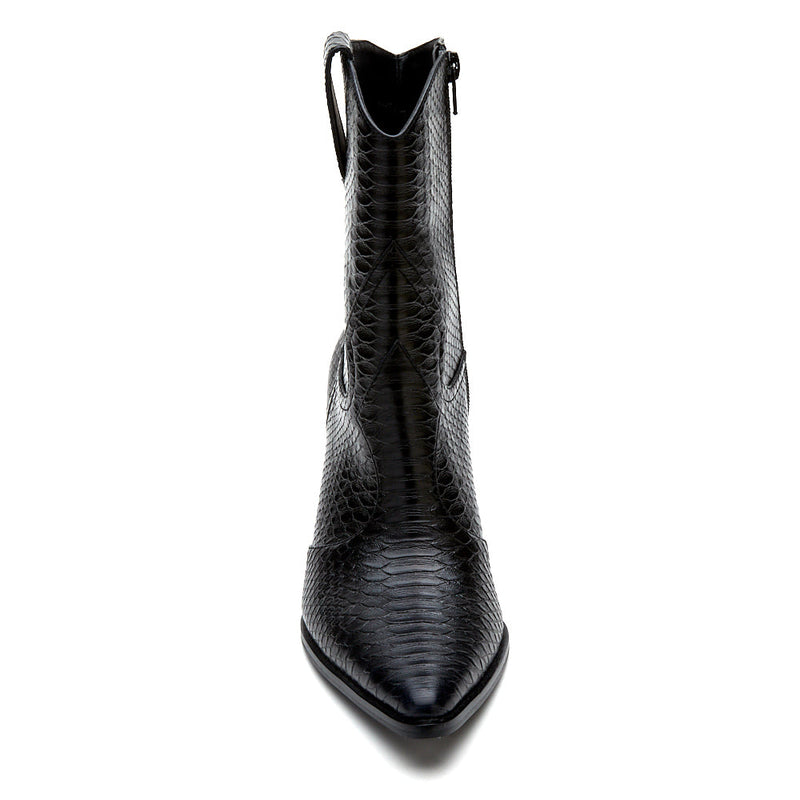 Bambi Western Boot Black Snake