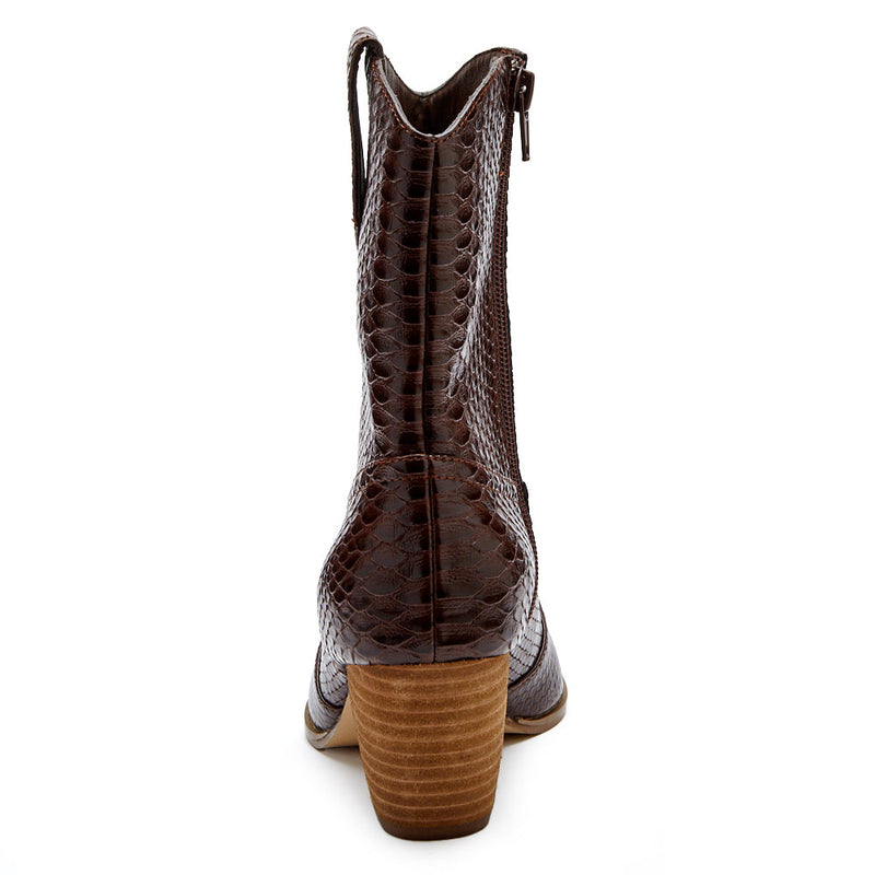 Bambi Western Boot Brown Snake