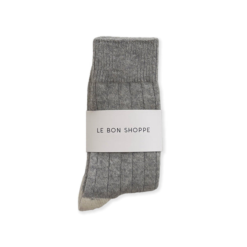 le-bon-shoppe-classic-cashmere-socks-grey-melange