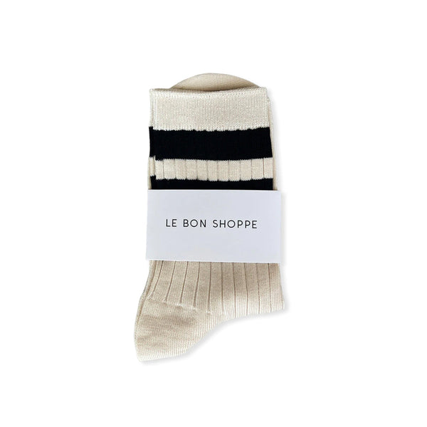 le-bon-shoppe-her-varsity-socks-cream-black