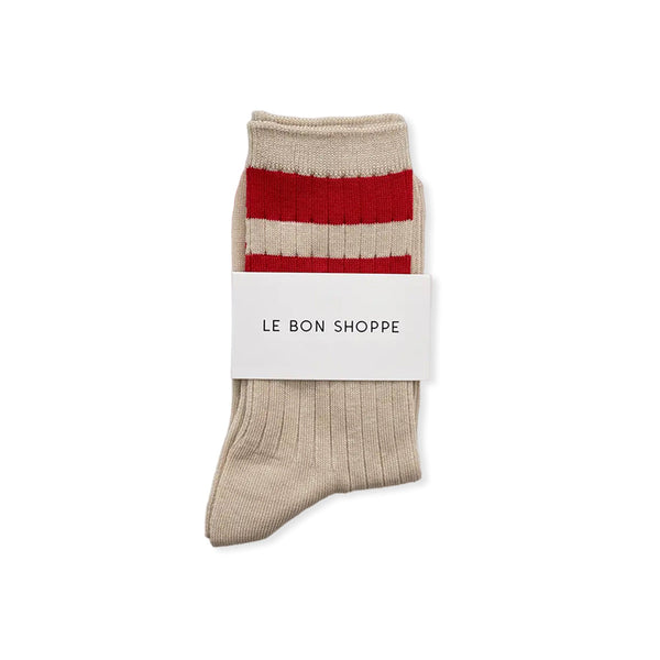 le-bon-shoppe-her-varsity-socks-cream-red